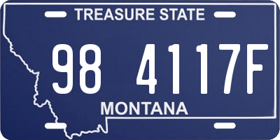 MT license plate 984117F