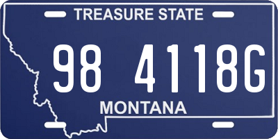 MT license plate 984118G