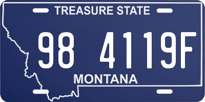 MT license plate 984119F