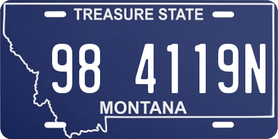 MT license plate 984119N