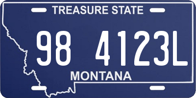 MT license plate 984123L