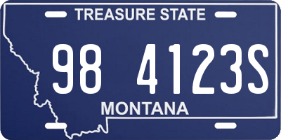 MT license plate 984123S