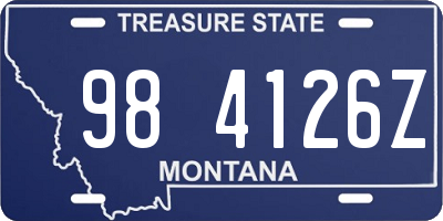 MT license plate 984126Z