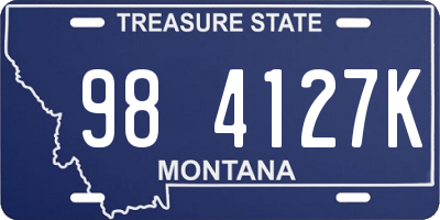 MT license plate 984127K