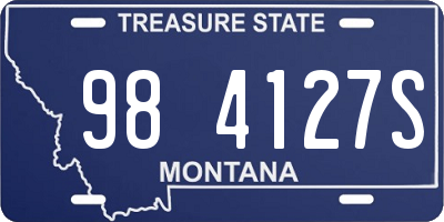 MT license plate 984127S