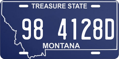 MT license plate 984128D