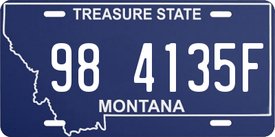 MT license plate 984135F