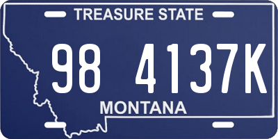 MT license plate 984137K