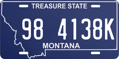 MT license plate 984138K