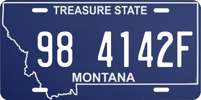 MT license plate 984142F