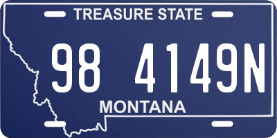 MT license plate 984149N