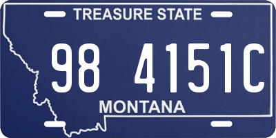 MT license plate 984151C