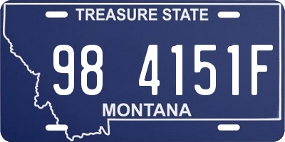 MT license plate 984151F