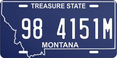 MT license plate 984151M