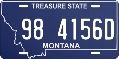 MT license plate 984156D