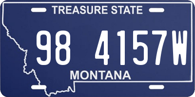 MT license plate 984157W