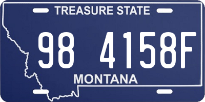 MT license plate 984158F