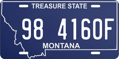 MT license plate 984160F