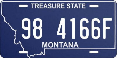 MT license plate 984166F