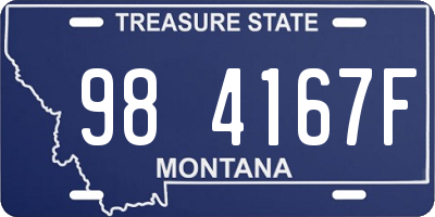 MT license plate 984167F