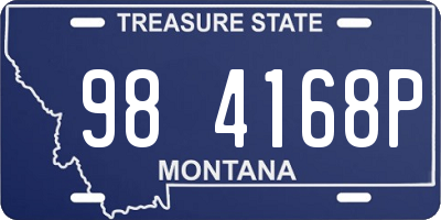 MT license plate 984168P