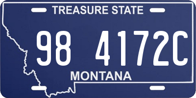 MT license plate 984172C