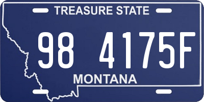 MT license plate 984175F