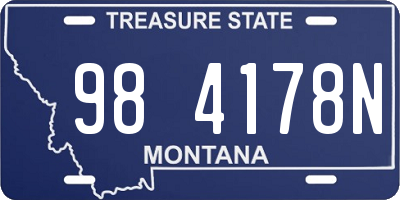 MT license plate 984178N