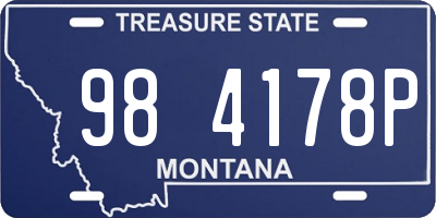 MT license plate 984178P