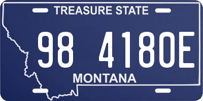 MT license plate 984180E