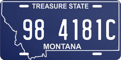 MT license plate 984181C