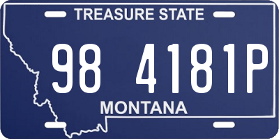 MT license plate 984181P