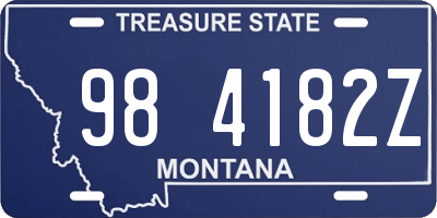 MT license plate 984182Z