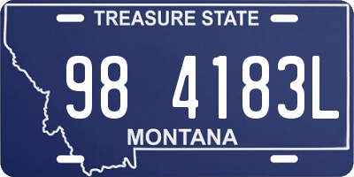 MT license plate 984183L