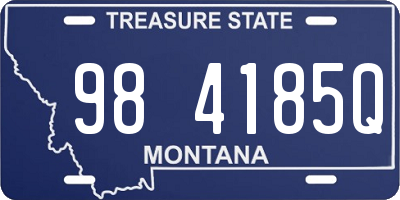 MT license plate 984185Q