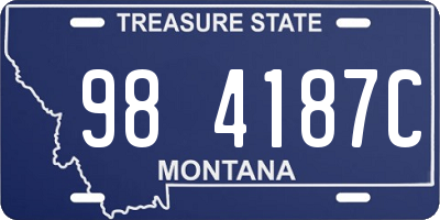 MT license plate 984187C