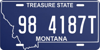 MT license plate 984187T