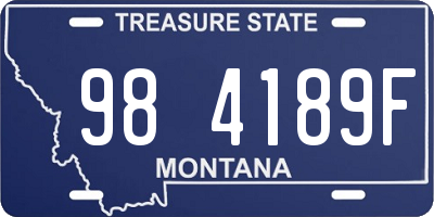 MT license plate 984189F