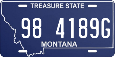 MT license plate 984189G