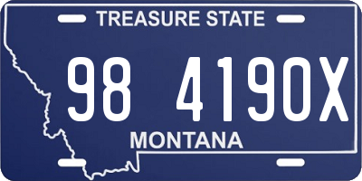 MT license plate 984190X