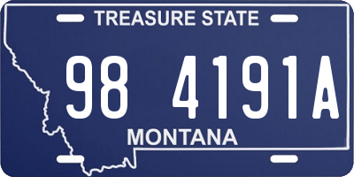 MT license plate 984191A