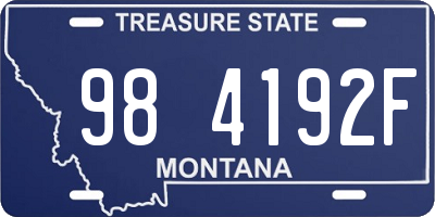 MT license plate 984192F