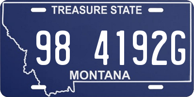 MT license plate 984192G