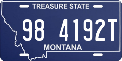 MT license plate 984192T