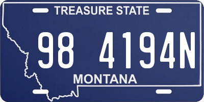 MT license plate 984194N