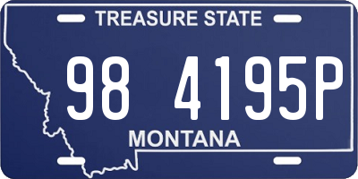 MT license plate 984195P