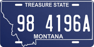 MT license plate 984196A