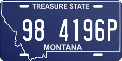 MT license plate 984196P