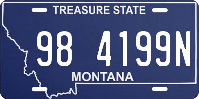 MT license plate 984199N