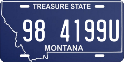 MT license plate 984199U